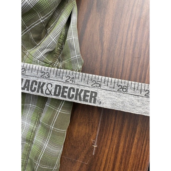 The North Face Button Shirt XL Green Plaid Modal Poly Long Sleeve Extra Large - Picture 6 of 7